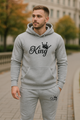 King Printed Cotton Fleece 2 Piece Tracksuit