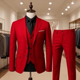 3 - Piece Slim Fit Suit – Elegant Set with Jacket, Vest & TrousersAzizaK