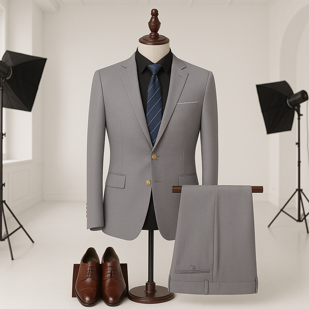 Men’s Premium 3-Piece Business Suit Set – Jacket, Vest & Trousers
