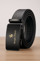 Premium Genuine Leather Men’s Belt with Automatic Ratchet Buckle – Elegant and Durable