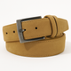 Suede Leather Belt – Genuine Cowhide with Classic Silver Buckle