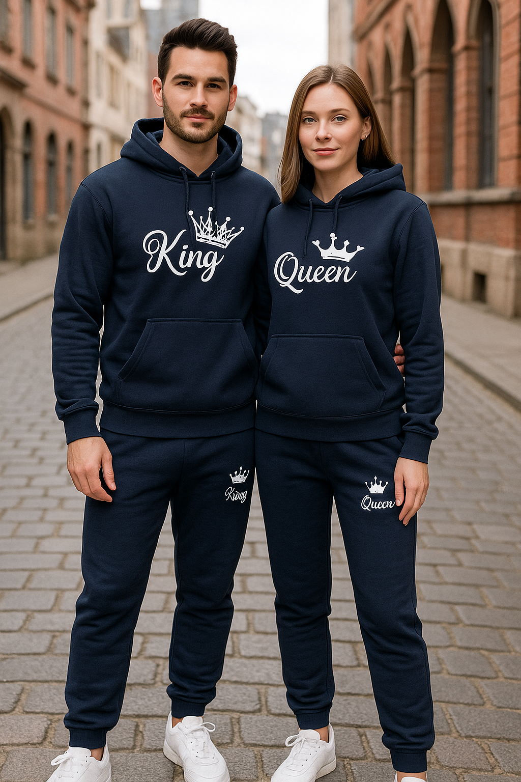 King Printed Cotton Fleece 2 Piece Tracksuit