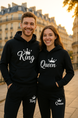 King Printed Cotton Fleece 2 Piece Tracksuit