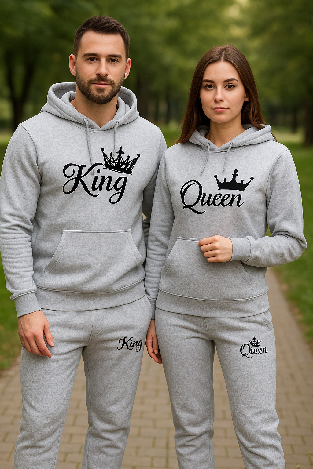 King Printed Cotton Fleece 2 Piece Tracksuit