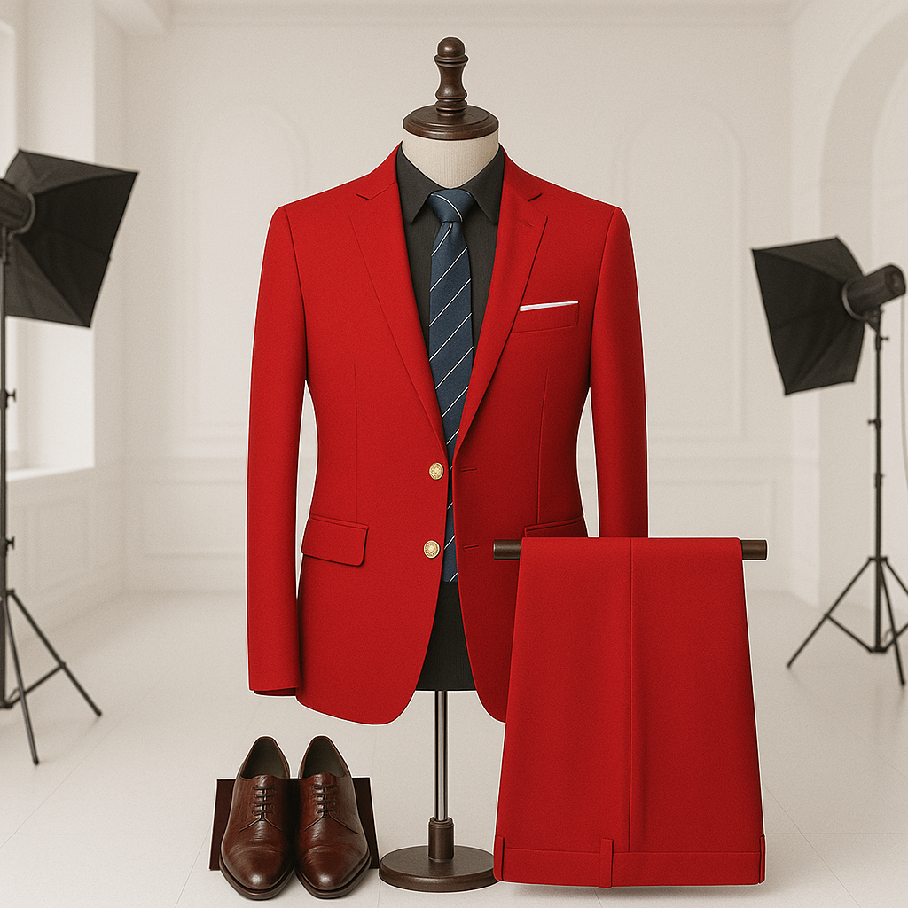 Men’s Premium 3-Piece Business Suit Set – Jacket, Vest & Trousers