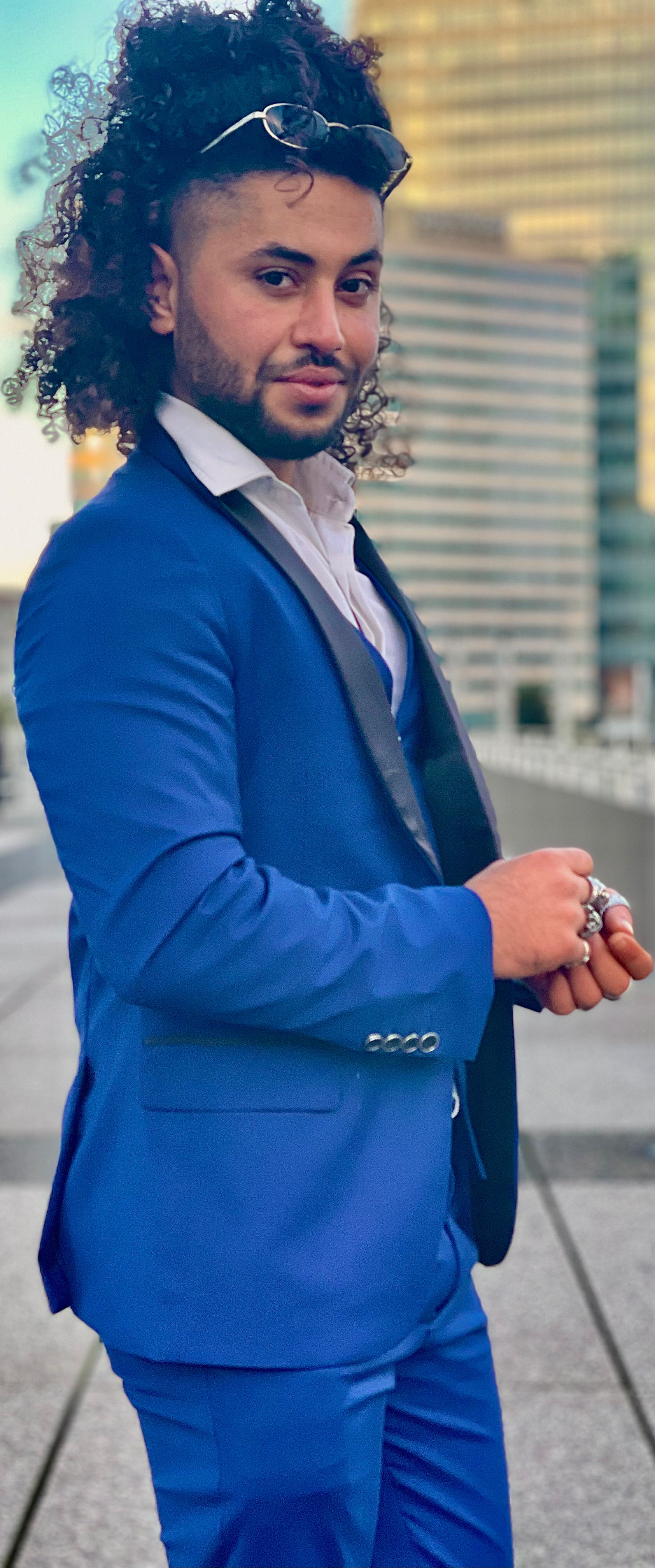 Men’s Slim Fit 3-Piece Suit – Jacket, Vest & Pants | AzizaK