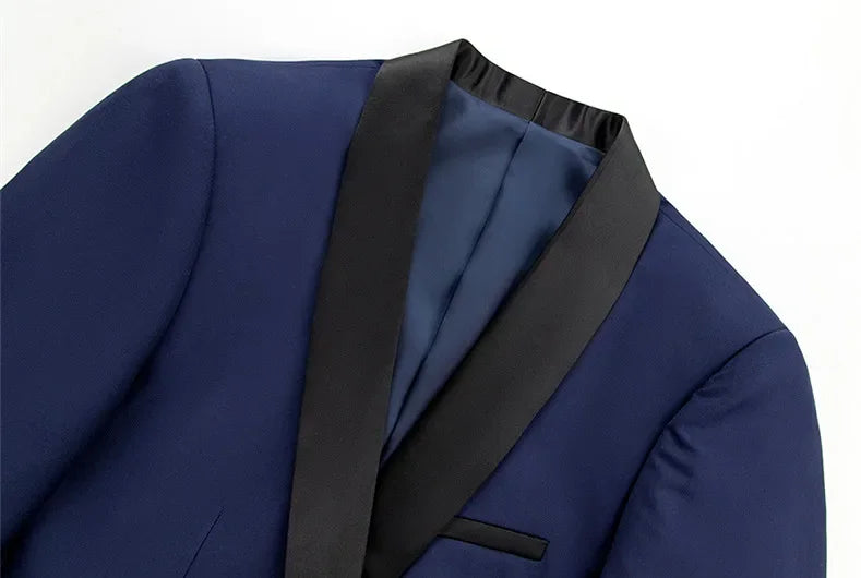 Men’s Slim Fit 3-Piece Suit – Jacket, Vest & Pants | AzizaK