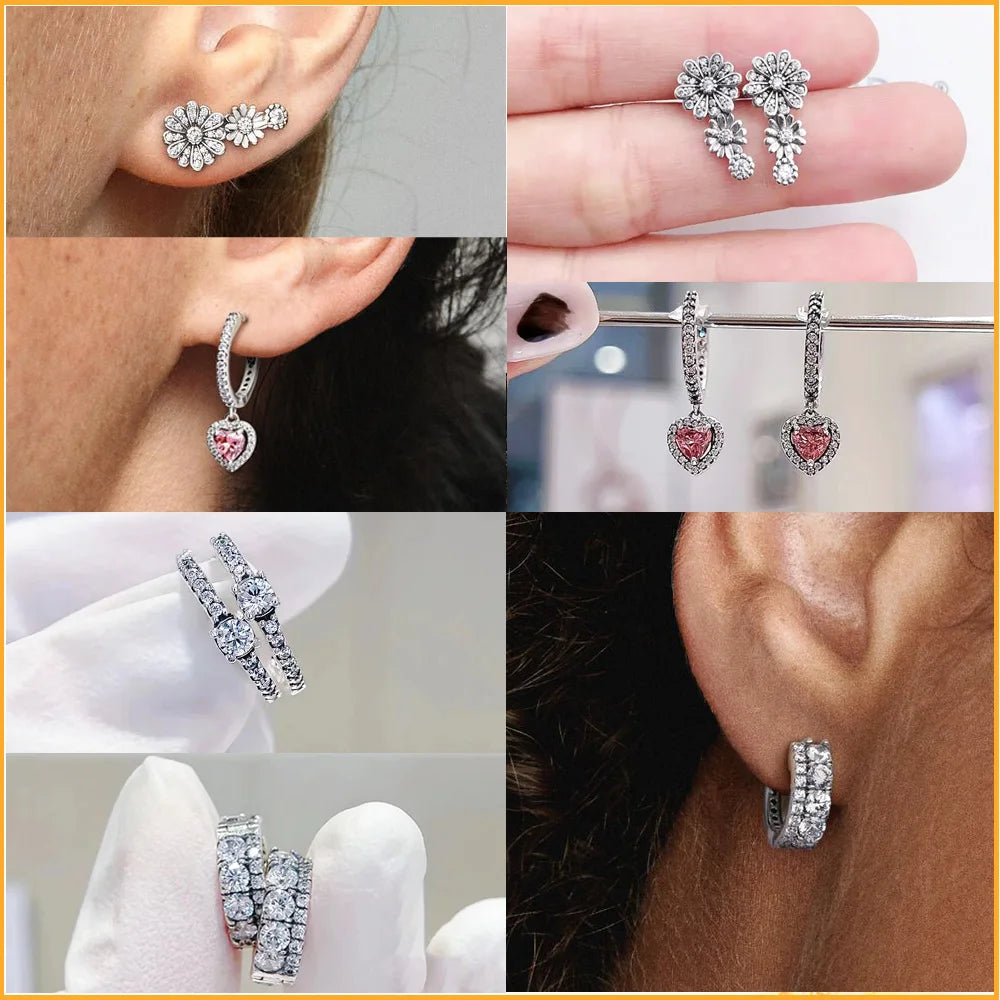 Genuino 925 pendientes de plata
