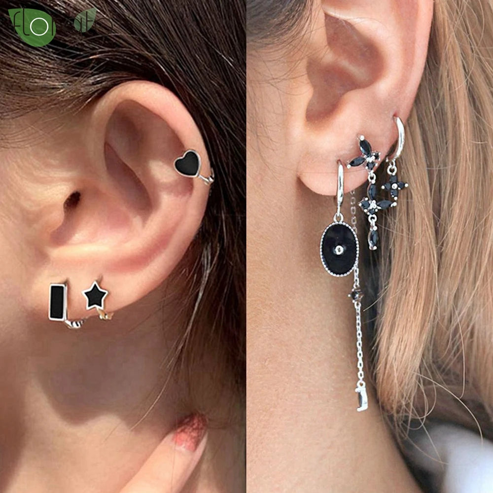 Nuevo redondo 925 pendientes de plata