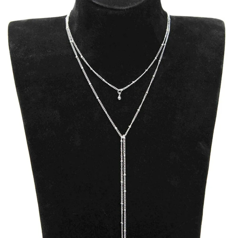 Collar de oro y plata con cadena única