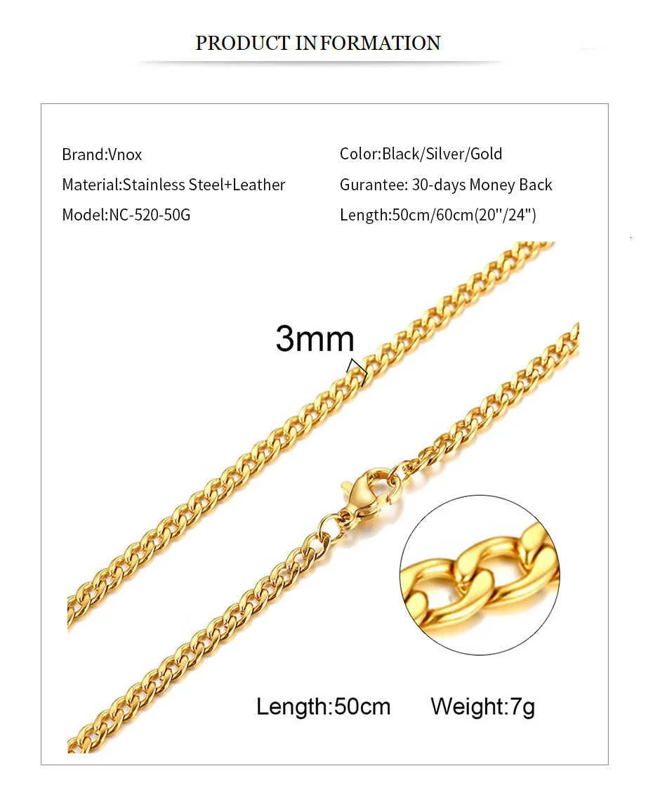 Stainless Steel Black Gold Color Cuban Link Chain Necklace for Men Eye Catching Short Length Male Choker Jewelry Gift