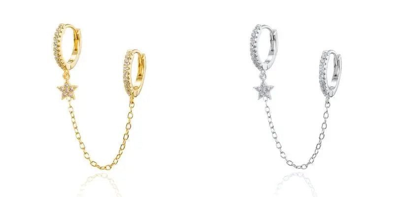 Pendientes para las mujeres dos (1PC 925) plata