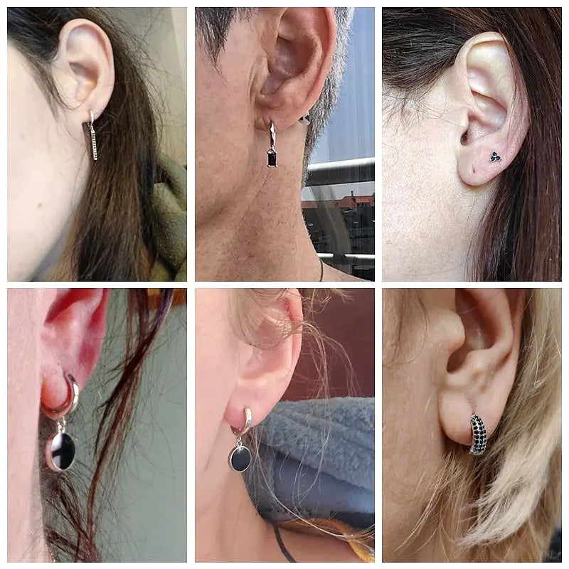 Nuevo redondo 925 pendientes de plata
