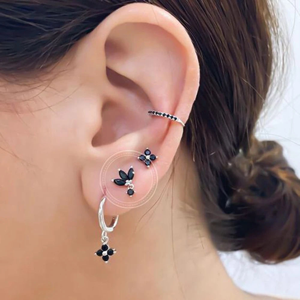 Nuevo redondo 925 pendientes de plata