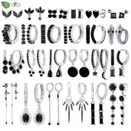 Nuevo redondo 925 pendientes de plata