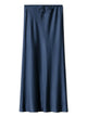 Long black satin skirtsAzizaK