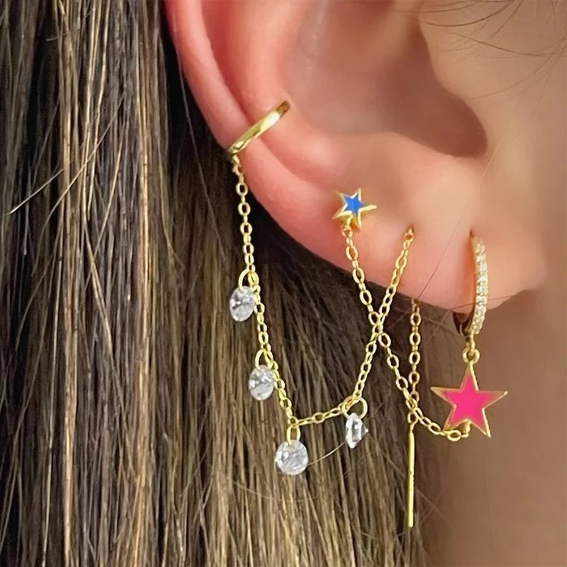 Pendientes para las mujeres dos (1PC 925) plata
