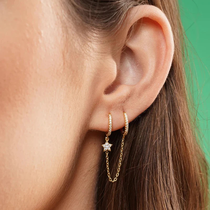 Pendientes para las mujeres dos (1PC 925) plata