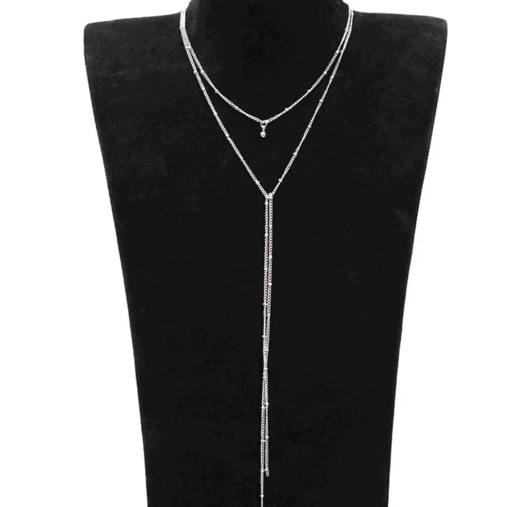 Collar de oro y plata con cadena única