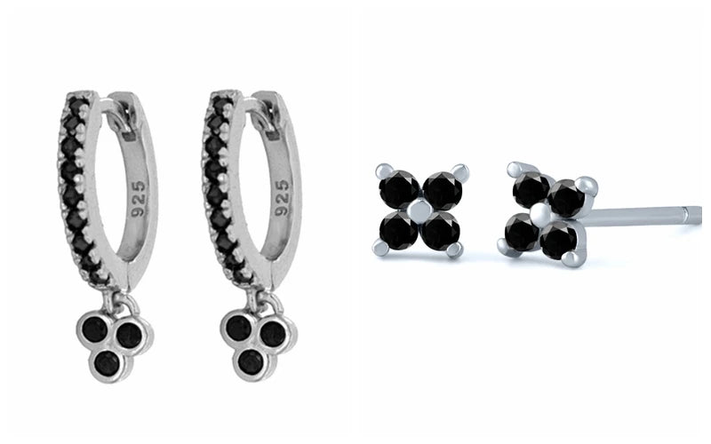 Nuevo redondo 925 pendientes de plata