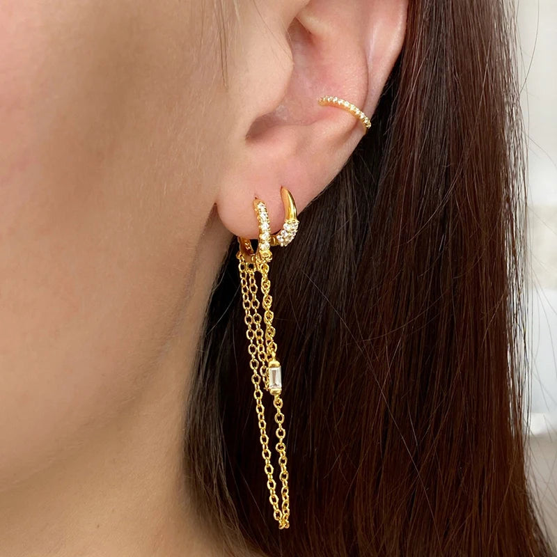 Pendientes para las mujeres dos (1PC 925) plata