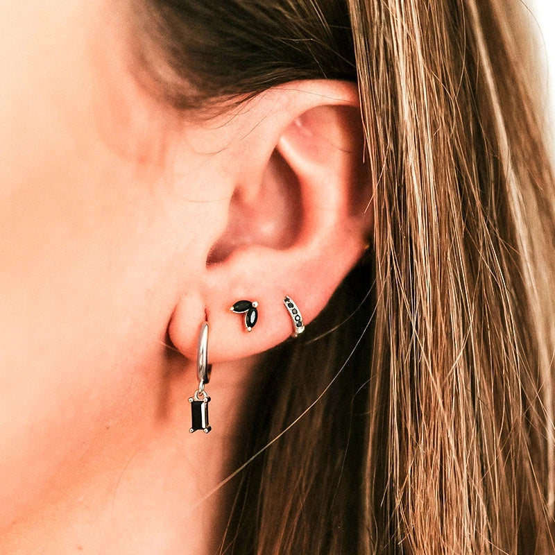 Nuevo redondo 925 pendientes de plata