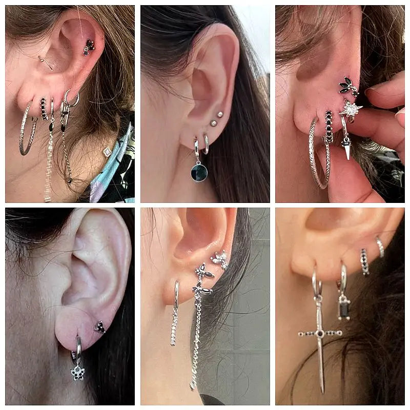 Nuevo redondo 925 pendientes de plata