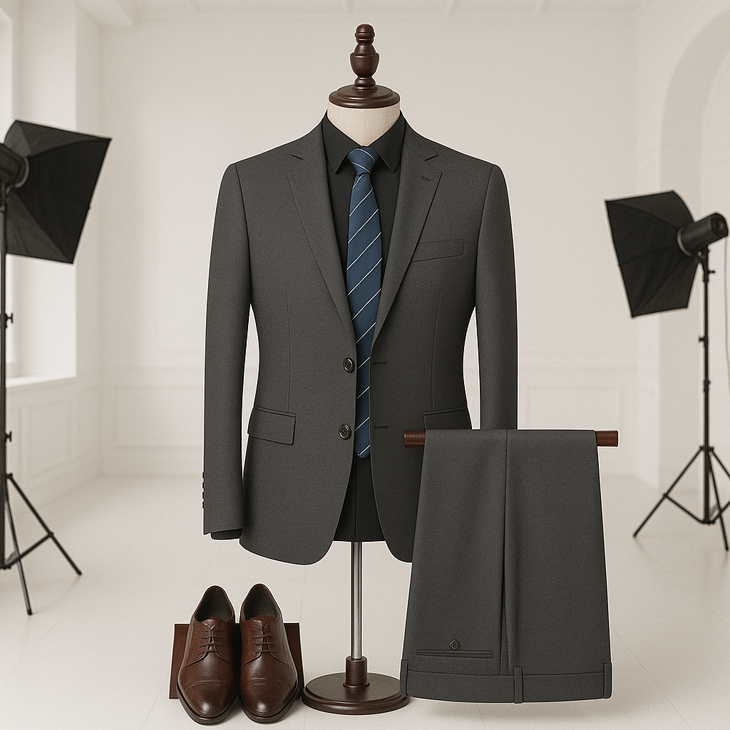 Men’s Premium 3-Piece Business Suit Set – Jacket, Vest & Trousers