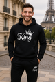 King Printed Cotton Fleece 2 Piece Tracksuit
