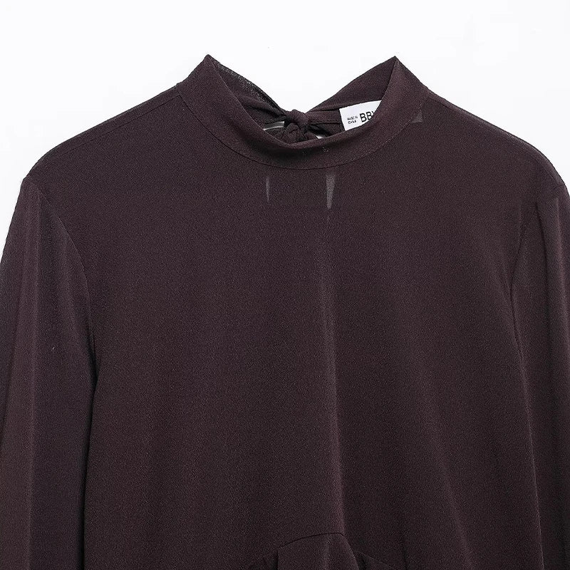 Back Bow Ruffle BlouseAzizaK