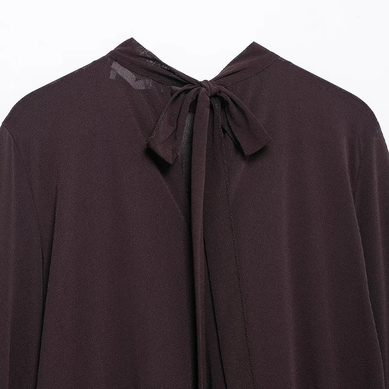 Back Bow Ruffle BlouseAzizaK