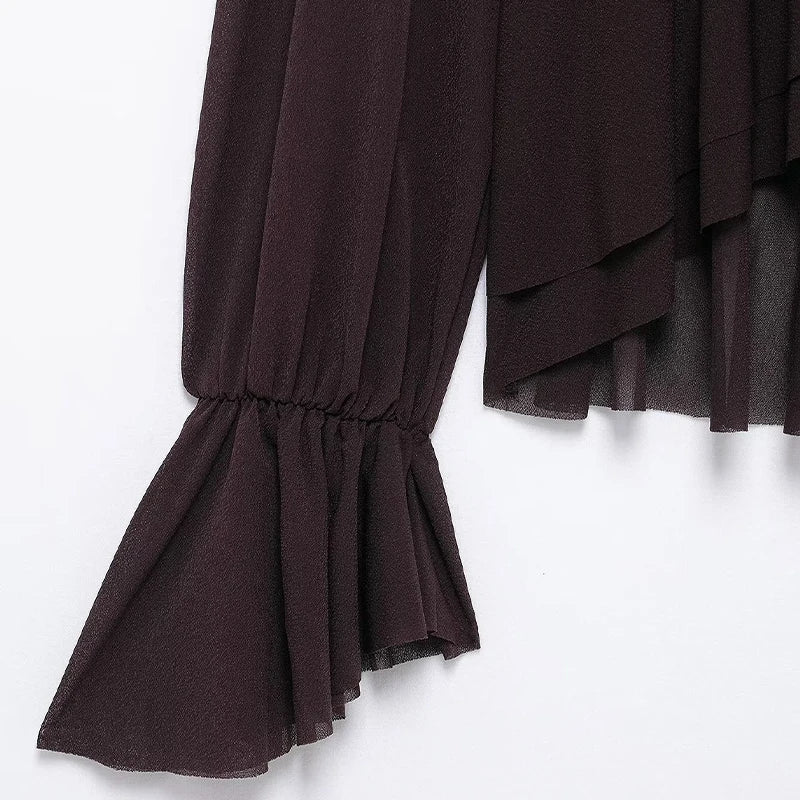 Back Bow Ruffle BlouseAzizaK