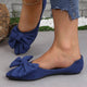 Bow Detail Flats – Elegant Slip - On ShoesAzizaK