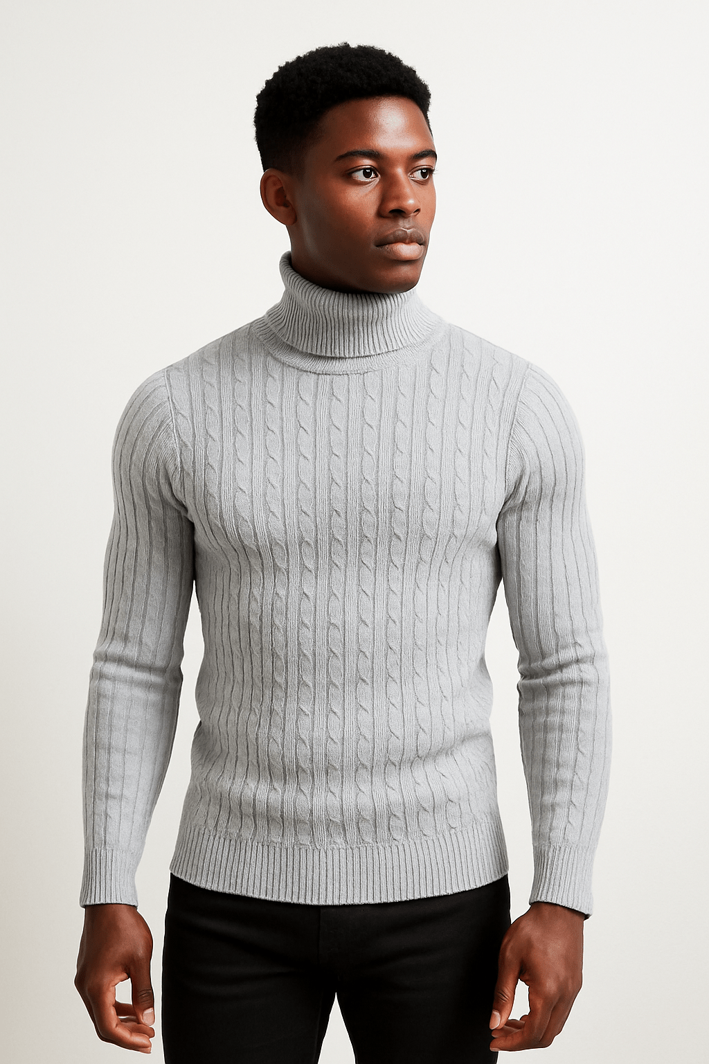 Casual chunky turtleneck sweaterAzizaK
