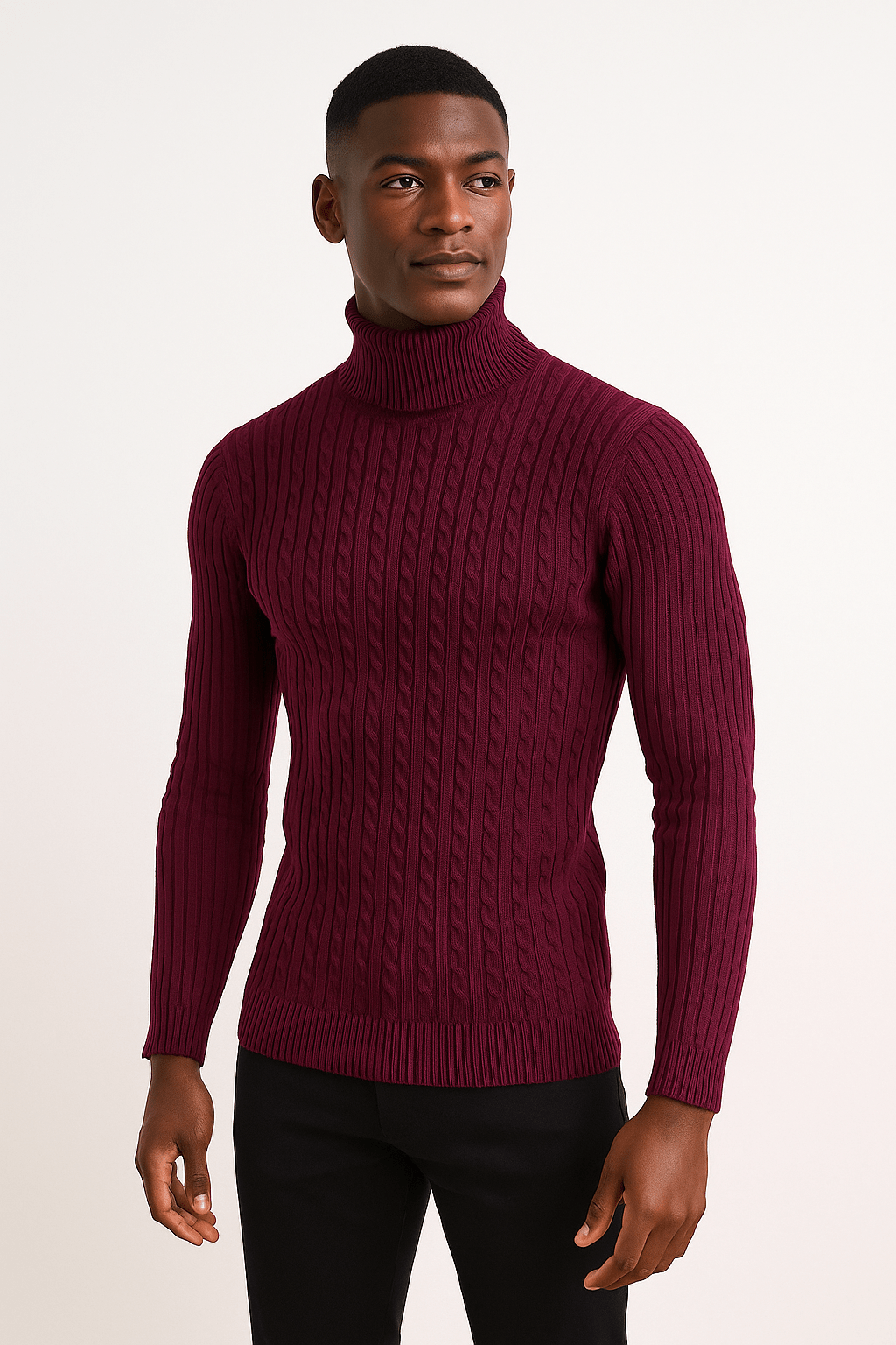 Casual chunky turtleneck sweaterAzizaK
