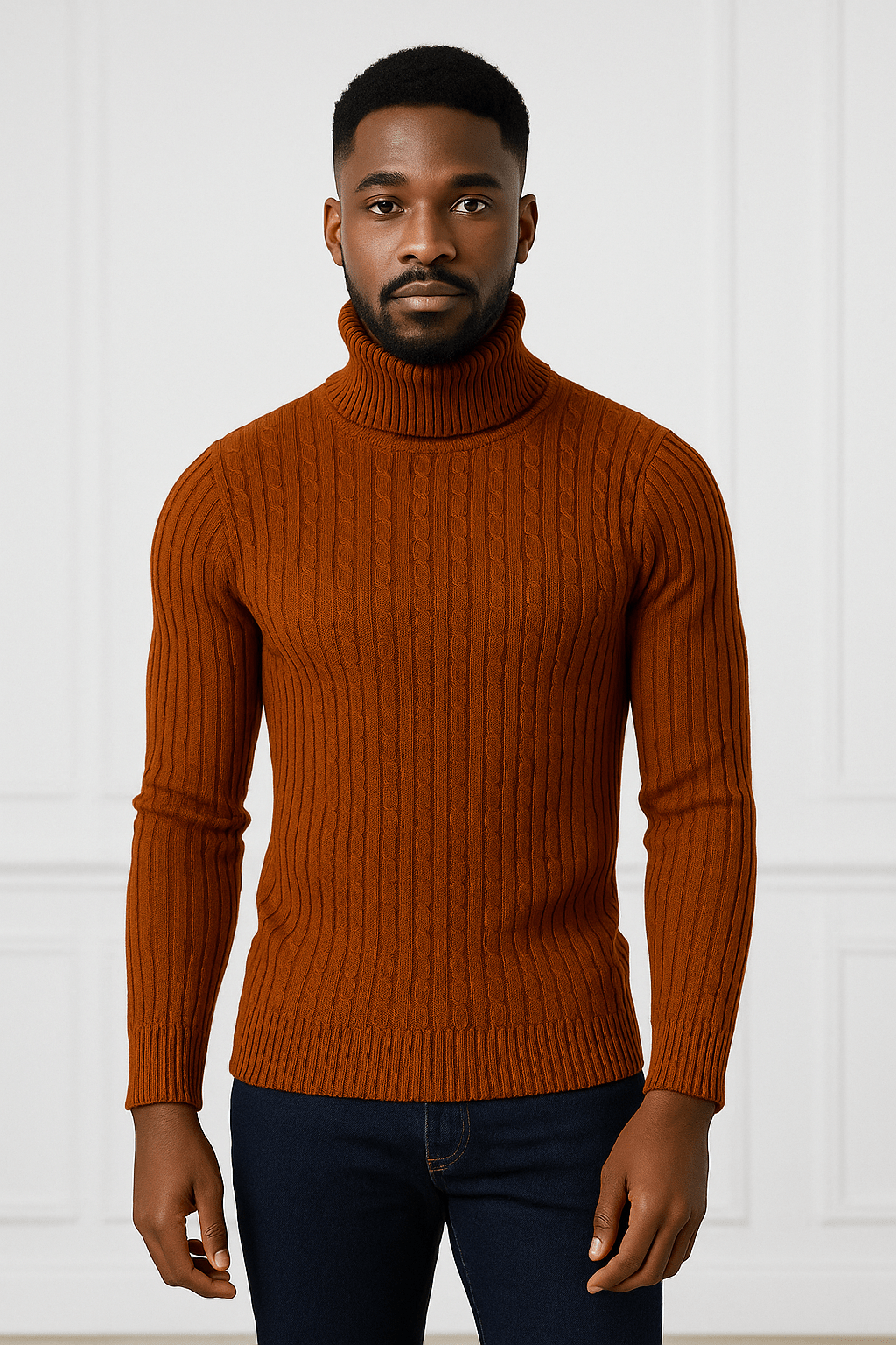 Casual chunky turtleneck sweaterAzizaK