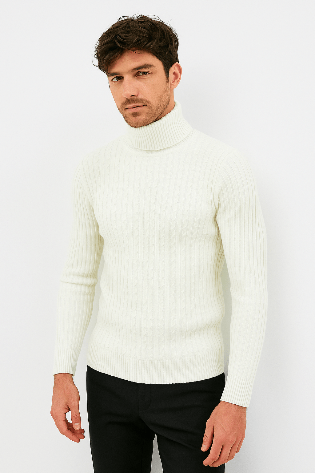 Casual chunky turtleneck sweaterAzizaK