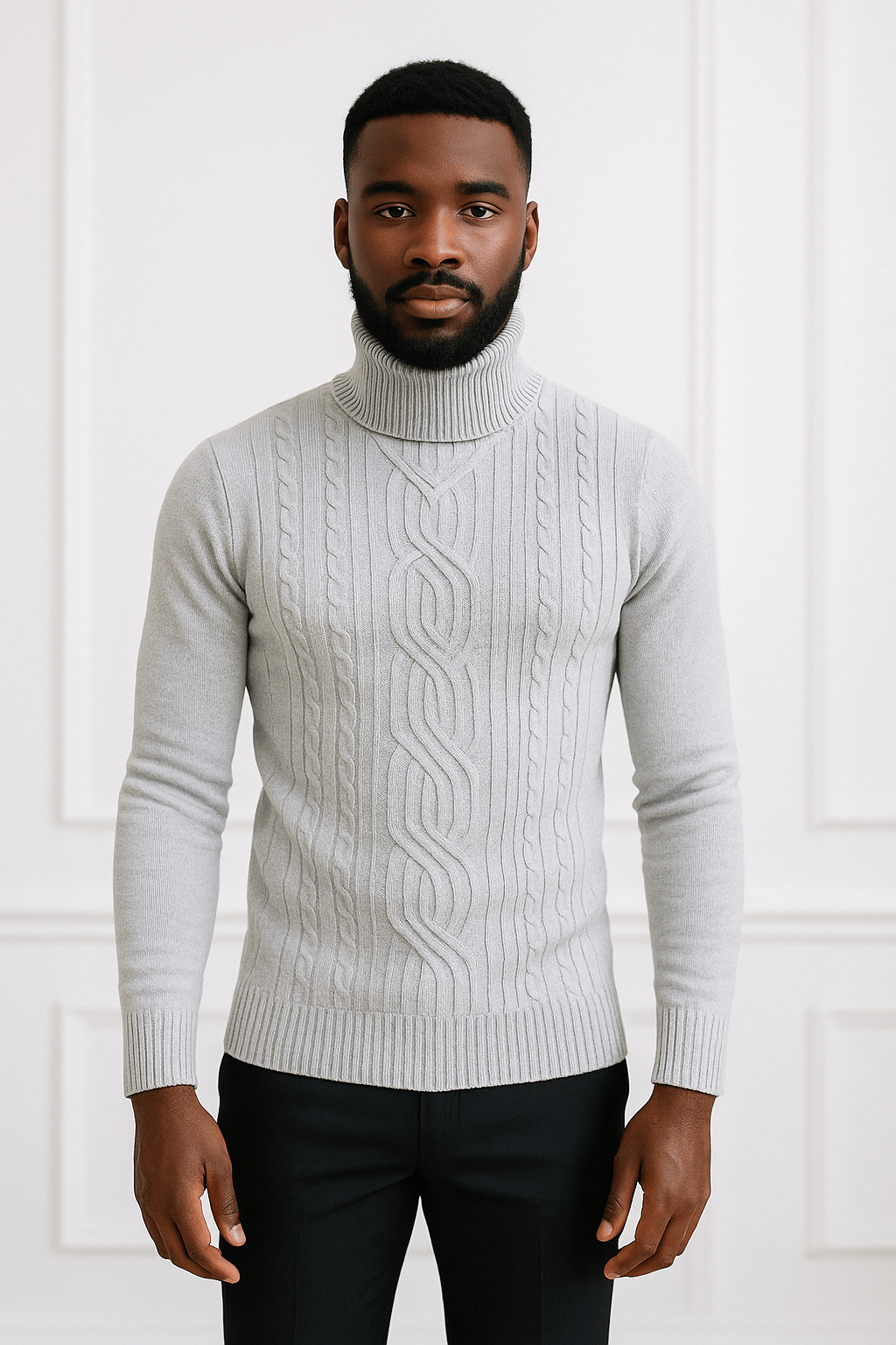 Casual chunky turtleneck sweaterAzizaK