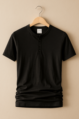 Casual Henley Neck T-Shirt – A Short Sleeve BasicAzizaK