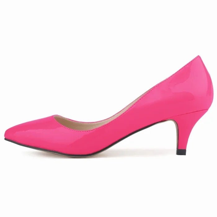 Classic Mid - Heel Pumps – Women’s Pointed Toe HeelsAzizaK