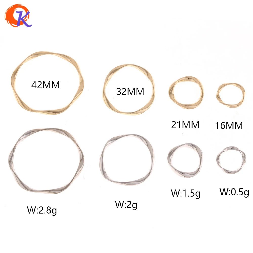 Cordial Design DIY Handmade Jewelry Accessories Customized Beads for Earrings and Rings 100Pcs 16MM 21MM 32MM 42MM SizeAzizaK