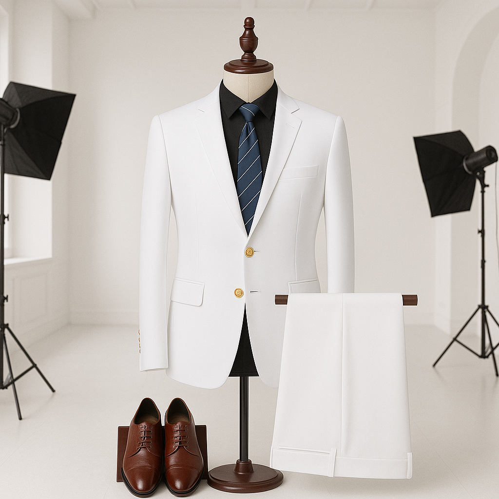 Men’s Premium 3-Piece Business Suit Set – Jacket, Vest & Trousers