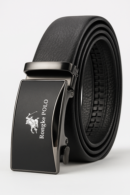 Premium Genuine Leather Men’s Belt with Automatic Ratchet Buckle – Elegant and Durable