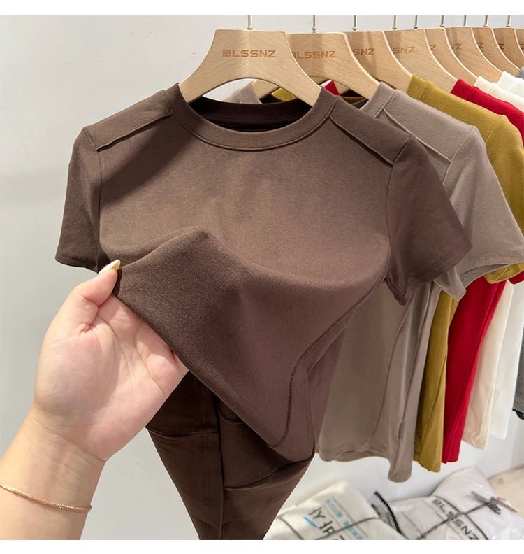 Essential Cotton T-Shirt β 7 ColorsAzizaK