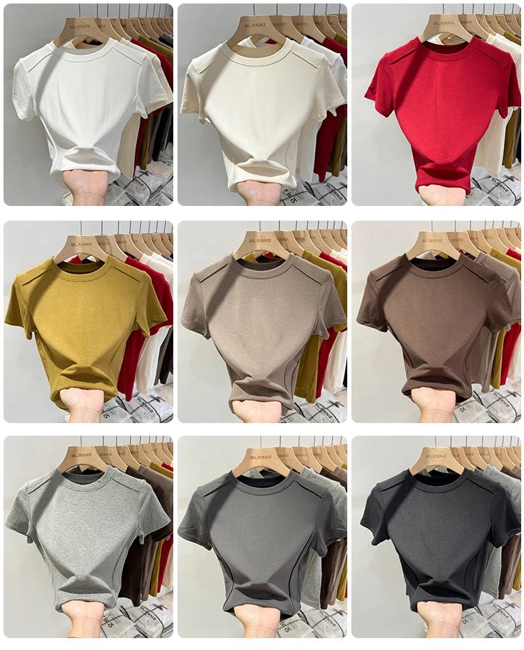 Essential Cotton T-Shirt β 7 ColorsAzizaK
