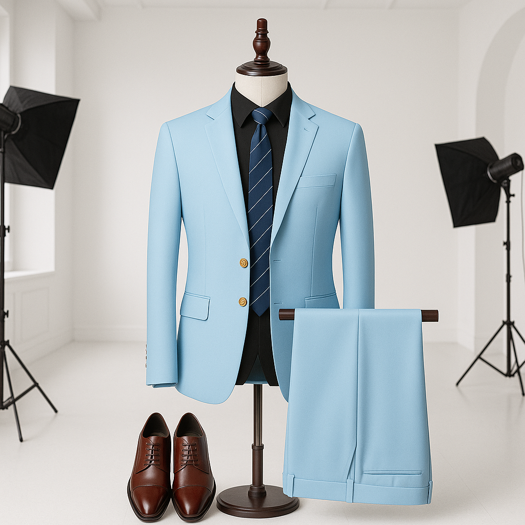 Men’s Premium 3-Piece Business Suit Set – Jacket, Vest & Trousers