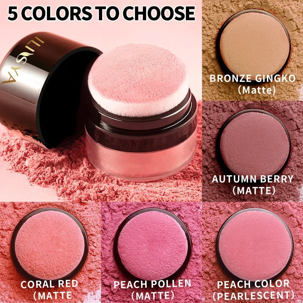 ILISYA Face Blusher Powder Cheek Rouge Nourishing Nude Makeup Brightening Complexion Repair Cosmetics MaquiagemAzizaK
