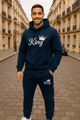 King Printed Cotton Fleece 2 Piece TracksuitAzizaK