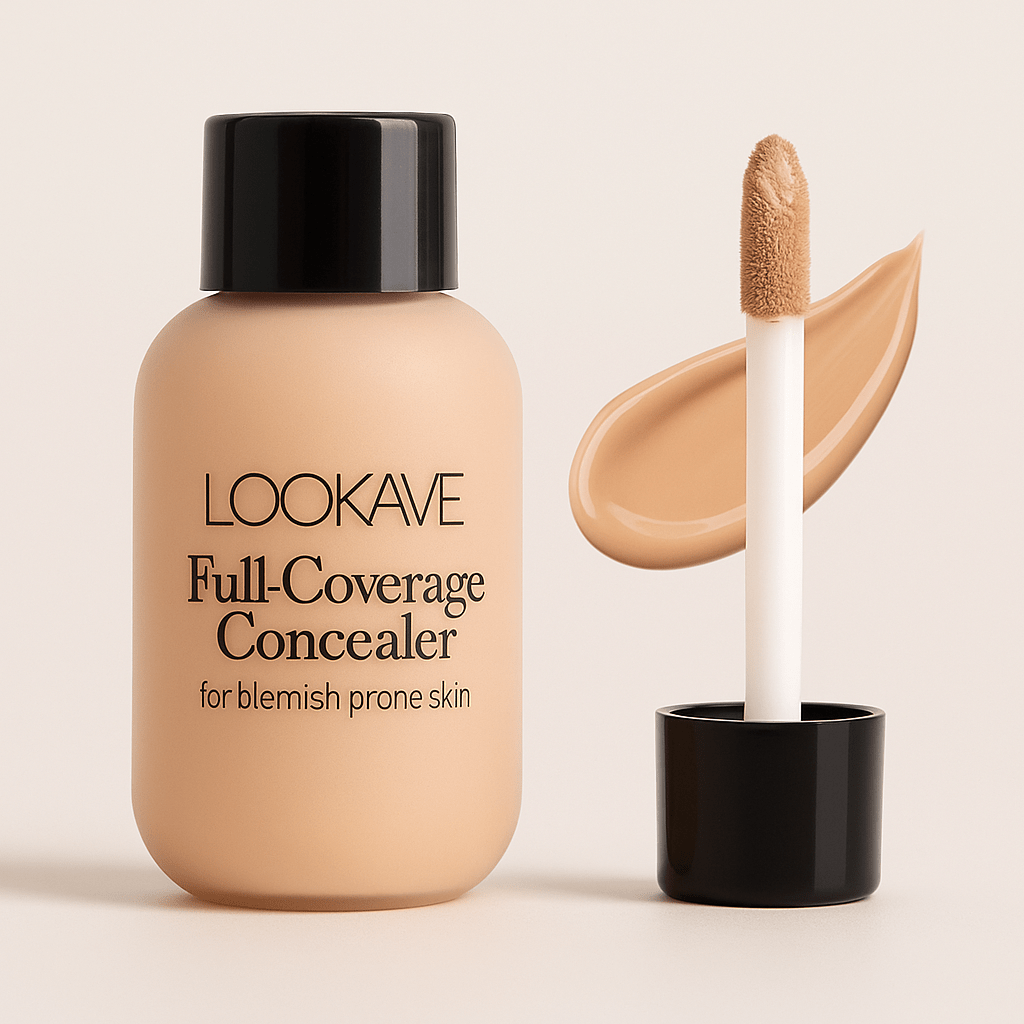 LOOKAVE Full - Coverage Concealer – Natural Finish for All Skin TypesAzizaK