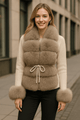 Luxurious Faux Fur Knit CardiganAzizaK
